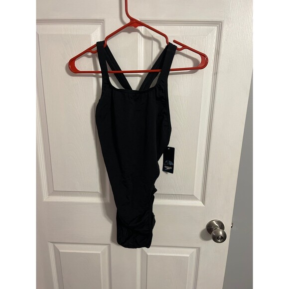 Speedo Solid Super Pro - Endurance Plus Swimsuit Size 10 Black New With Tags - Picture 3 of 6